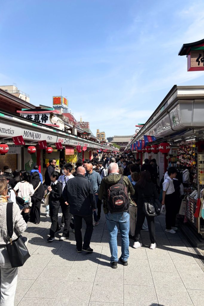 Nakamise Shopping Street lined with vendor stalls leading to Senso-ji
